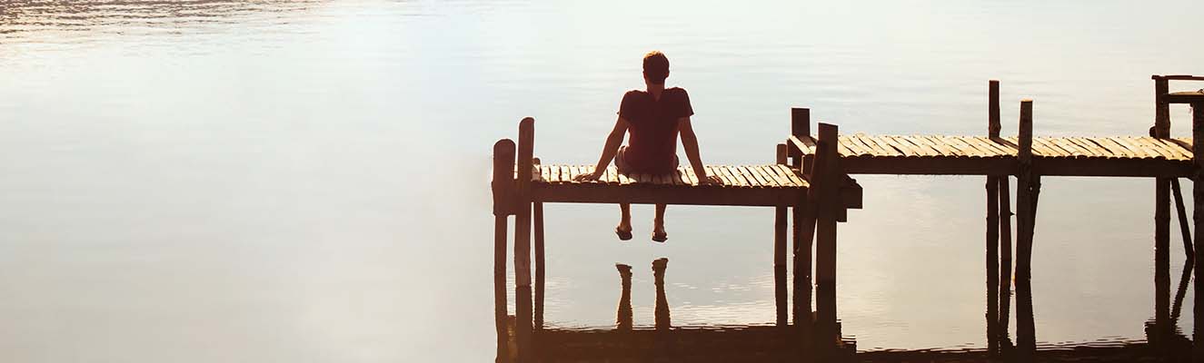 Sitting on dock image